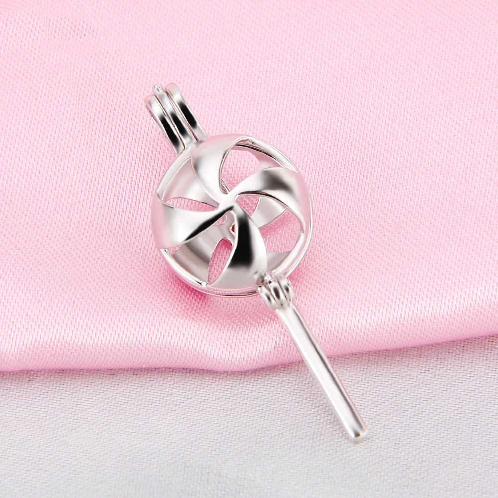 CLUCI Настоящее 925 пробы серебряные подвески в форме мельницы кулон для изготовления ювелирных изделий Европейская подвеска в форме мельницы Серебро 925 жемчужный медальон