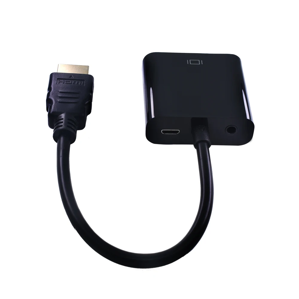 Кабель TISHRIC для HDMI в VGA с аудиоадаптером переходник типа Папа мама 1080P HDMI2VGA ПК