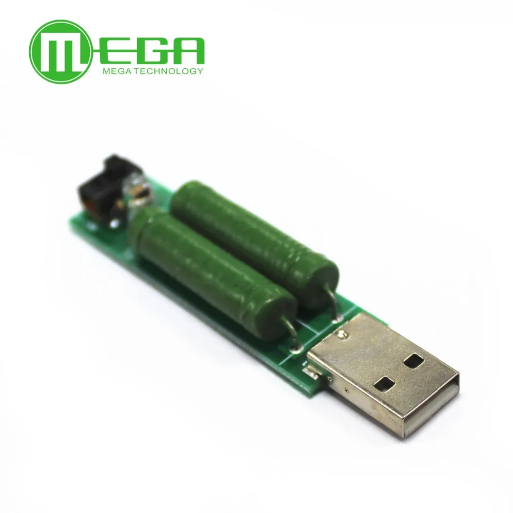 20 шт. USB mini разряда нагрузочный резистор 2A/1A с коммутатором 1A зеленый светодиод, 2A красный светодиод