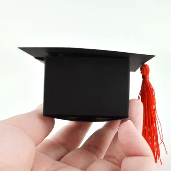 

50pcs/lot Doctor Hat Cap Candy Box Graduation Celebration Party Decoration Candy Favor Boxes Graduation Gift Packing Box