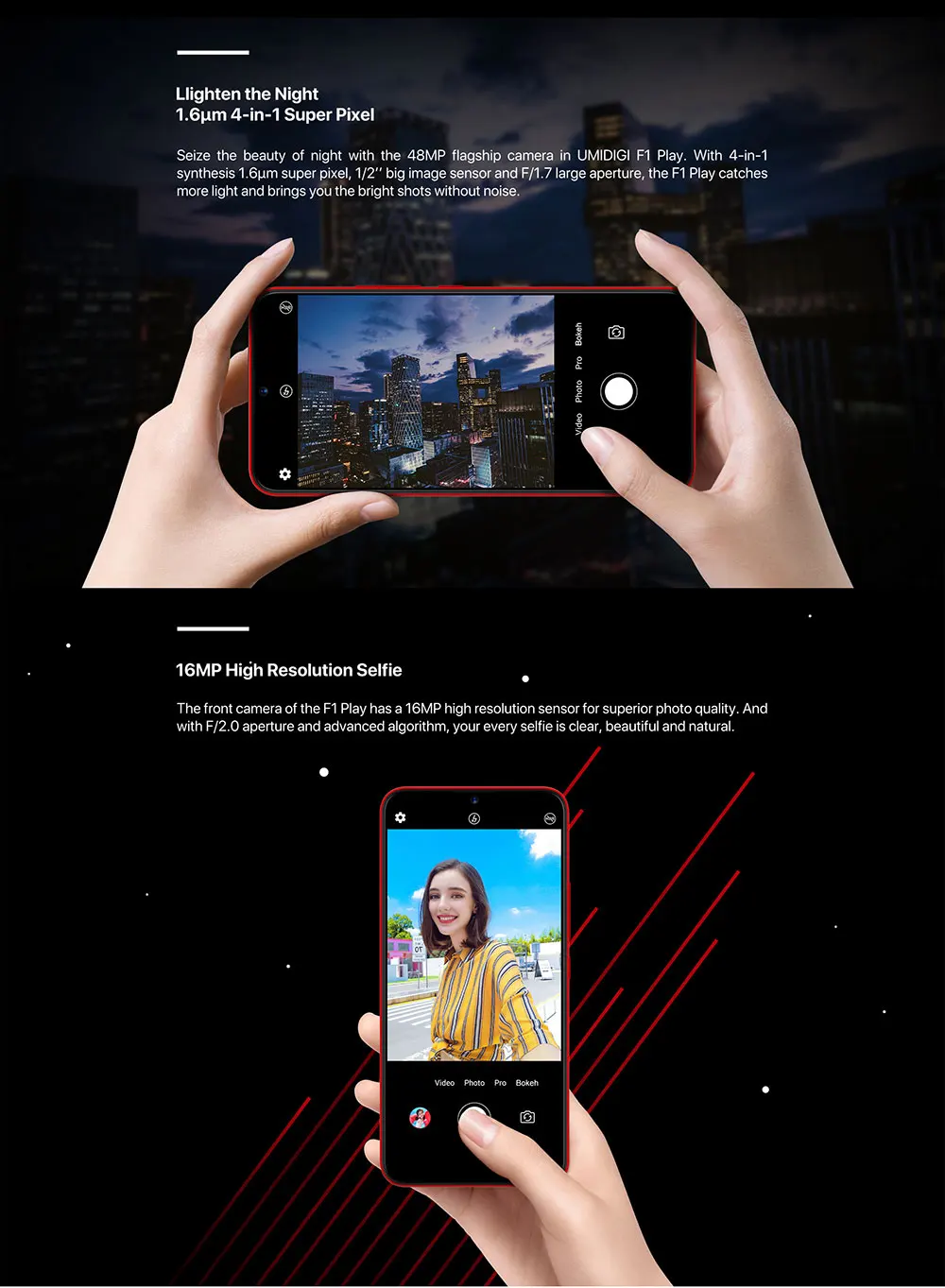 UMIDIGI F1 Play Android 9,0 48MP + 8MP + 16MP камеры 5150 mAh 6 ГБ Оперативная память 64 Гб Встроенная память 6,3 "FHD + Helio P60 глобальная версия смартфон Dual Core 4G