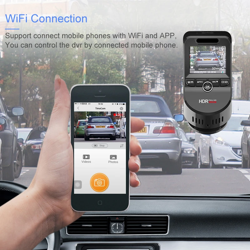  Dual Lens 4K Ultra HD WiFi Car Dash Cam T691C 2160P 60fps ADAS Dvr with 1080P Sony Sensor Rear Came