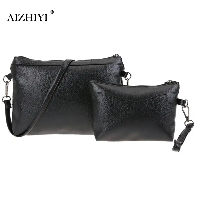 

2PCS Bag Fashion Women Messenger Shoulder Bag Crocodile PU Leather Casual Crossbody Quilted Bags Set Clutch Composite Handbags