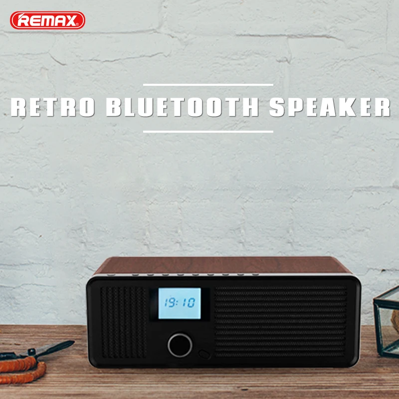 REMAX Ретро деревянный двойной Громкоговоритель беспроводной Bluetooth динамик