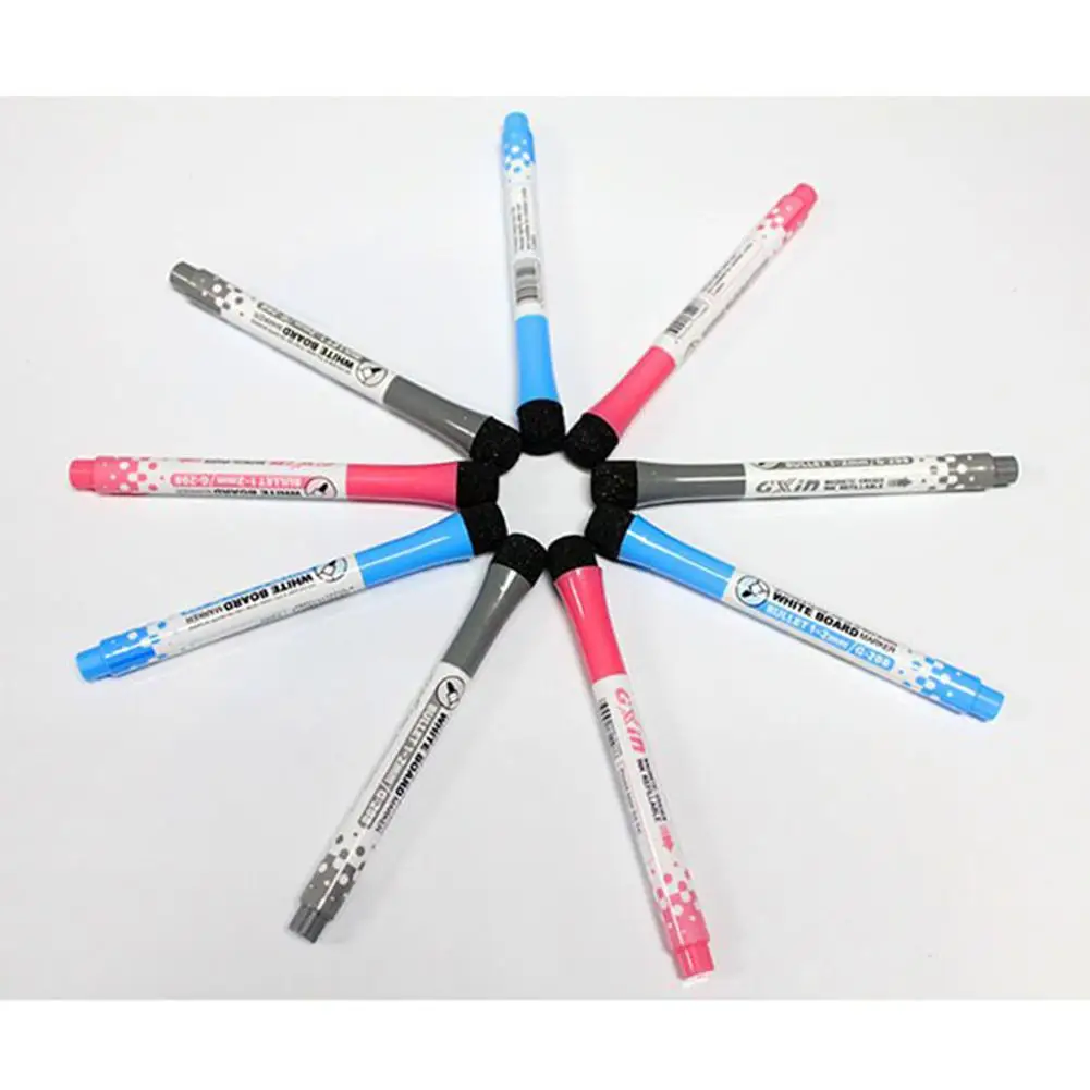 

Children Marker Pen Magnetic Easy Wipe Marker Pen Non-Toxic Portable Cute WhiteBoard Pen with Eraser Office School Supplies r29