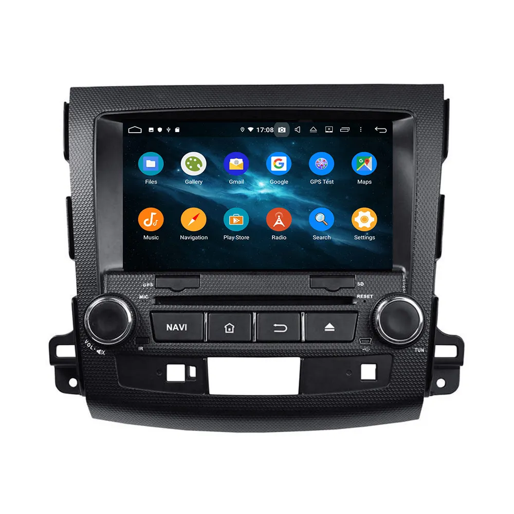 Excellent 8" 2 Din Android 9.0 Car DVD player GPS Navigation for Mitsubishi Outlander 2006-2012 radio stereo support Rockford Amplifier 1