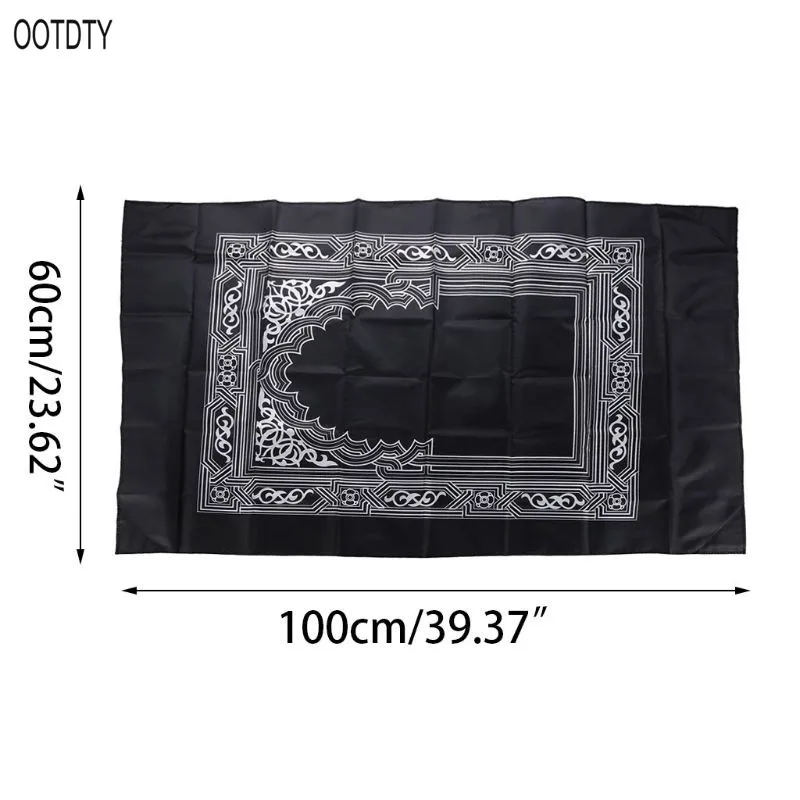 Портативный водонепроницаемый мусульманский коврик для молитв ковер с компасом винтажный узор исламский ИД украшение подарок карманный размер сумка на молнии стиль
