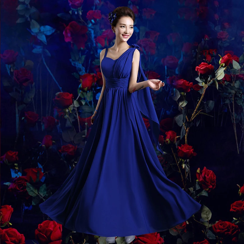 Sweet Memory Royal Blue Bridesmaid Dress 6 Styles 4 Colors Chiffon
