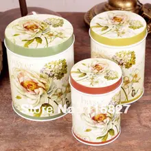 Детский зимний жилет 3 шт./компл. с белыми и розовыми розами жестяная коробка для хранения Чехол круглая форма железо металлический контейнер для хранения коробка конфет может Американский Стиль