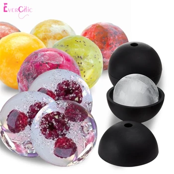 

4 Pack Silicone Ice Cube Tray Flexible & Durable Sphere Round Ice Cube Molds, Makes 2 Inch Ice Balls