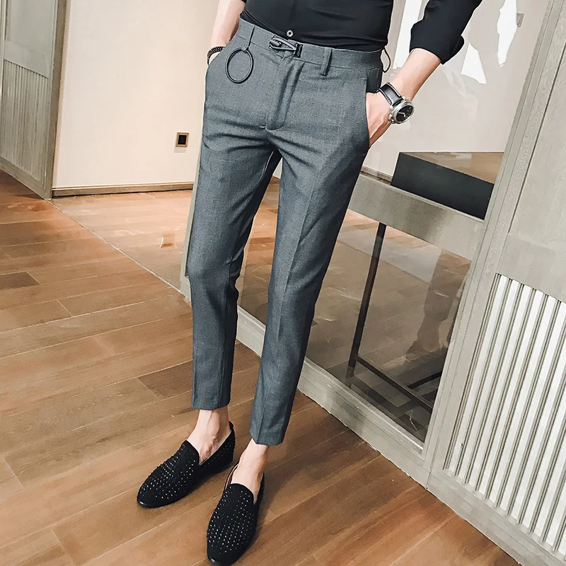 New 2018 men's trousers Korean Slim circle design casual pants men's ...