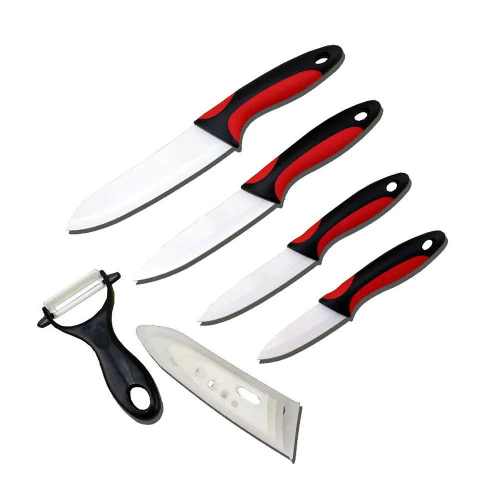 DOANTE Brand Zirconia Ceramic Knife Set 3" 4" 5" 6" Inch + Peeler White