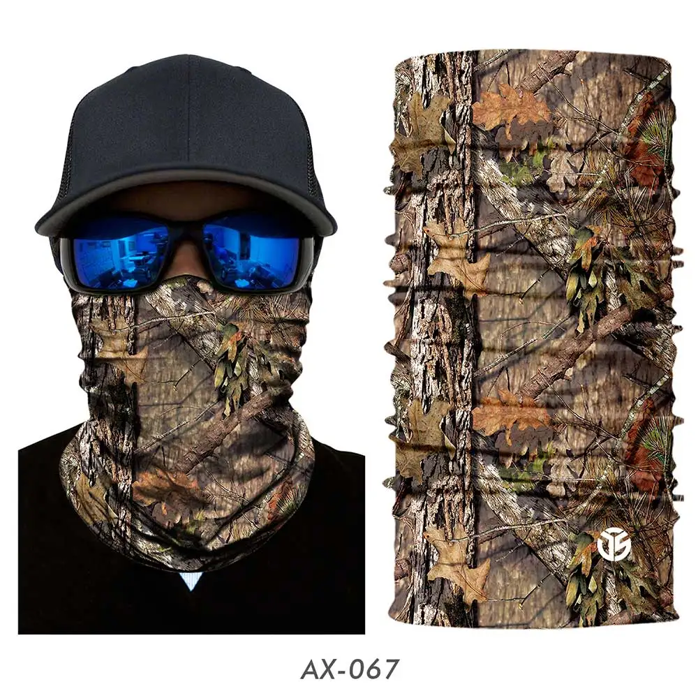 3D камуфляжная бесшовная маска на половину лица, повязка на шею, бандана, трубчатое кольцо, снуд, шарф, ветрозащитный шлем, подкладка, шарфы-повязки для мужчин - Цвет: AX-067