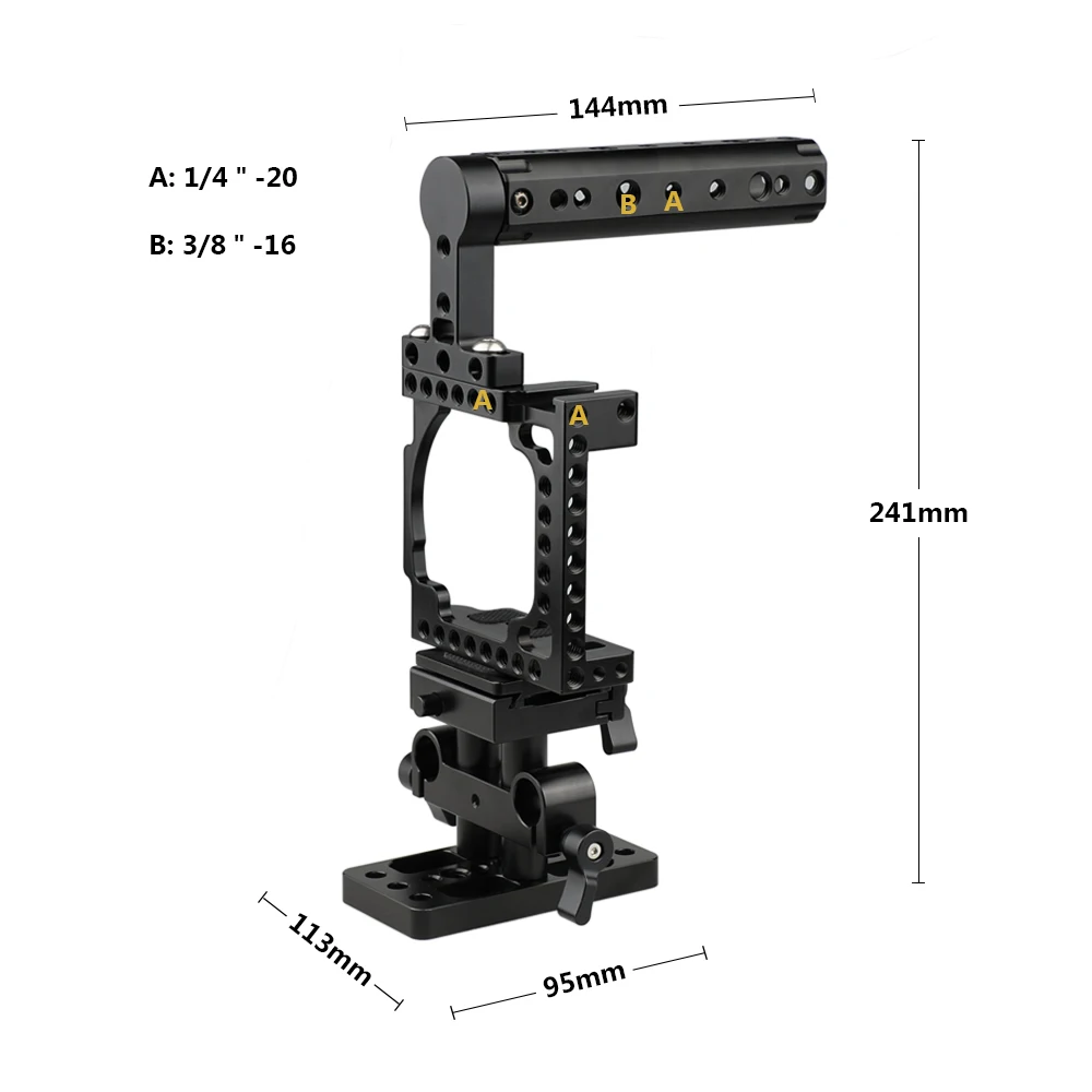 Клетка CAMVATE с базовой пластиной QR для A6500 A6400 A6300 A6000 C1796|c&c cage|quick releasecages for |