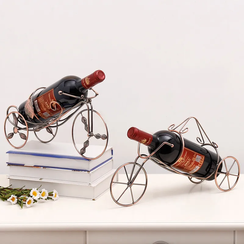 Metal Red Wine Rack Creative European Living Room Practical Storage Holders Cabinet Bottle Display Iron Art Decoration | Дом и сад
