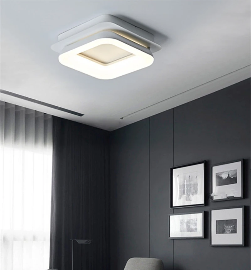 Conduziu a Luz de Teto Lâmpada do Teto para Loft Bdbqbl Branco Moderno Acrílico Arte Sala Estar Quarto Corredor Luminária Venda Quente 7 Cheap Luzes de teto