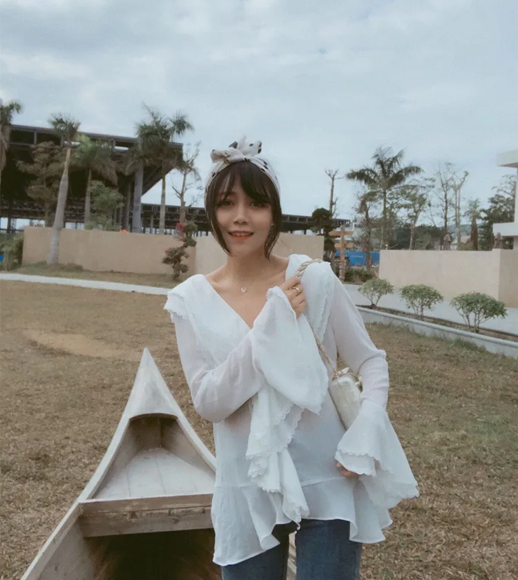 2020 Acetate Shein Full Vadim Blusas New Women's