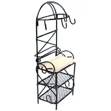 1: 12-я металлическая полка для хранения кукольный домик миниатюрное украшение кухонной мебели