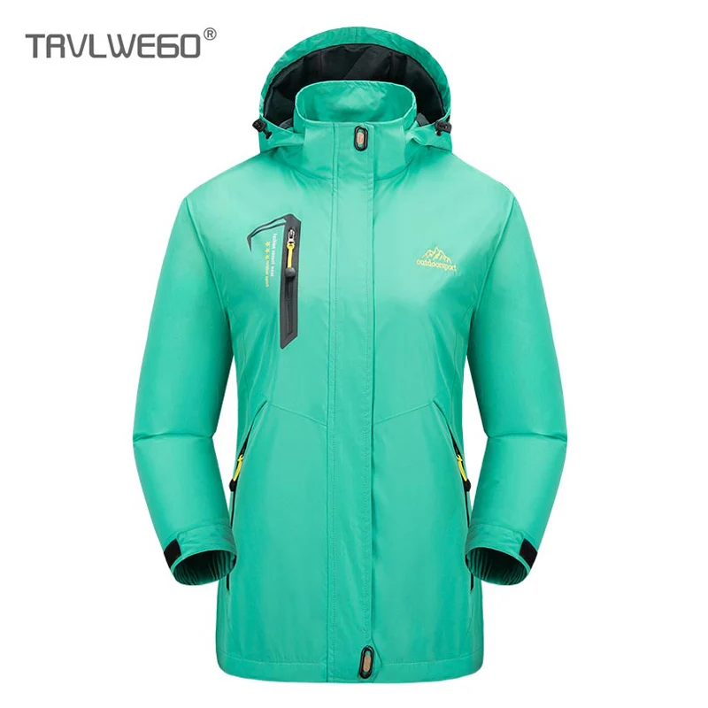 

TRVLWEGO Travel Camping Hiking Jacket Women Spring Outdoor Sports Coats Climbing Trekking Windbreaker Fishing Waterproof Purple