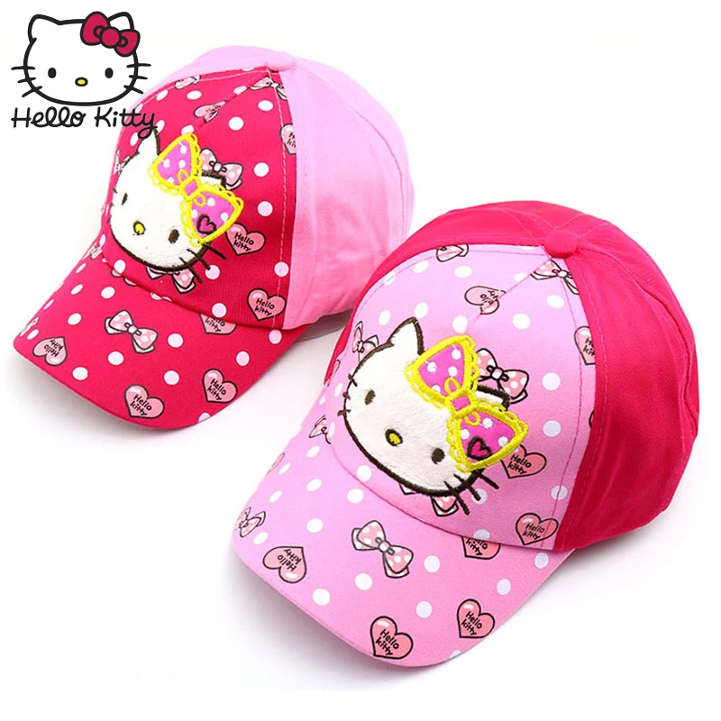 Детские кепки с рисунком hello kitty, спортивная бейсбольная кепка с вышитыми буквами, Детская уличная Кепка KT