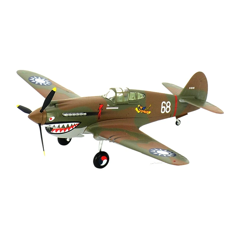 pre-built hobby collectible airplane 1/72 Curtiss P-40 Warhawk World War II fighter Tomahawk Flying Tiger finished plastic model