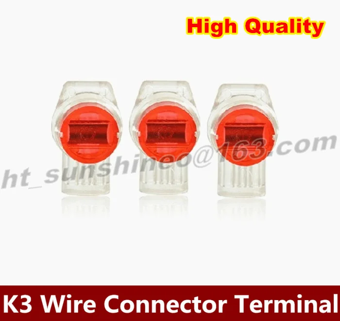 

Free shipping 1000PCS/LOT K3 Wires Terminals 0.4-0.9MM For Telephone Network three Line Connection continued