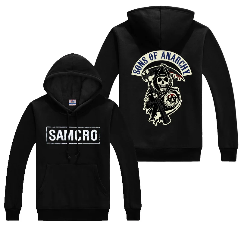 6 Tv Sons of Anarchy/пальто на молнии с логотипом для мужчин и женщин; повседневные толстовки; зимние Утепленные толстовки в стиле панк; куртки - Цвет: 6