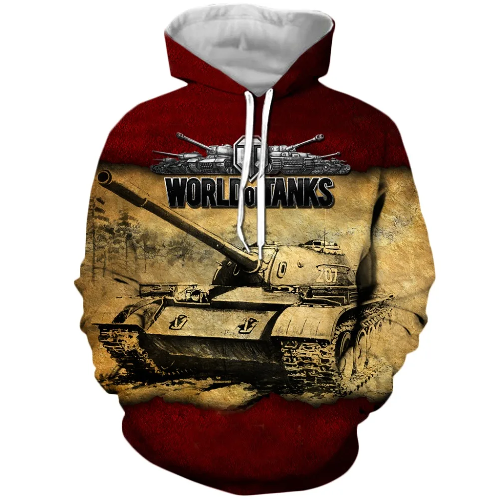 YX GIRL стиль 3d модные мужские толстовки с принтом игры World Of Tanks Мужские Женские повседневные толстовки с капюшоном