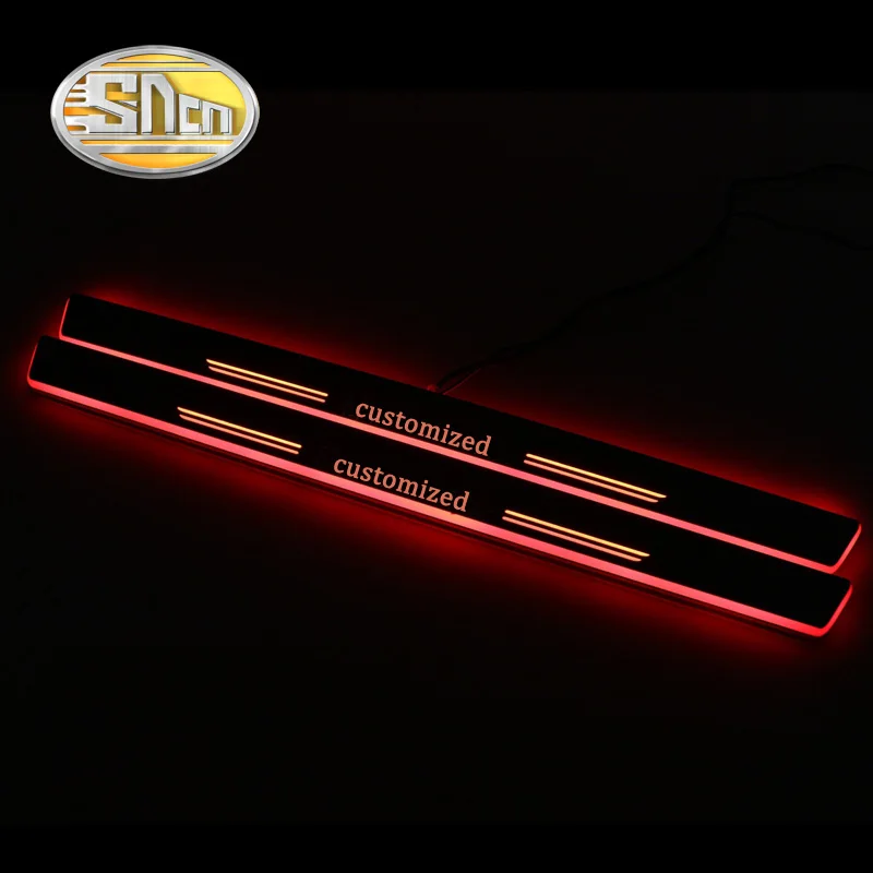  4PCS Acrylic Moving LED Welcome Pedal Car Scuff Plate Pedal Door Sill Pathway Light For Mercedes Be - 32915798963