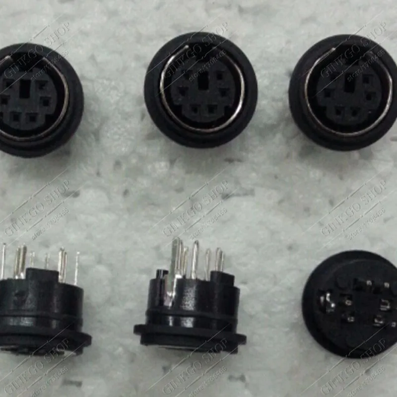 

2PCS S Terminal 6 Pin Mini DIN Socket PS/2 PS2 6P Female Plug Connector PC Computer Mouse Keyboard PCB