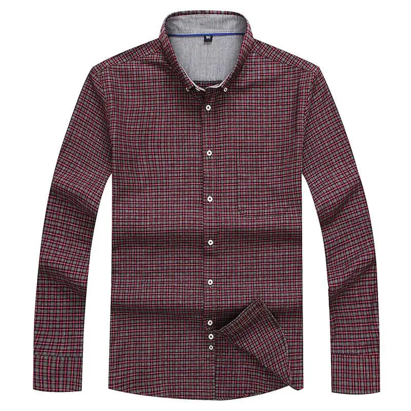 Новинка 8XL 6XL Мужская рубашка Camisa Masculina брендовая одежда с длинными рукавами Camisas Повседневная рубашка Roupas Masculina рубашка с отложным воротником - Цвет: 2