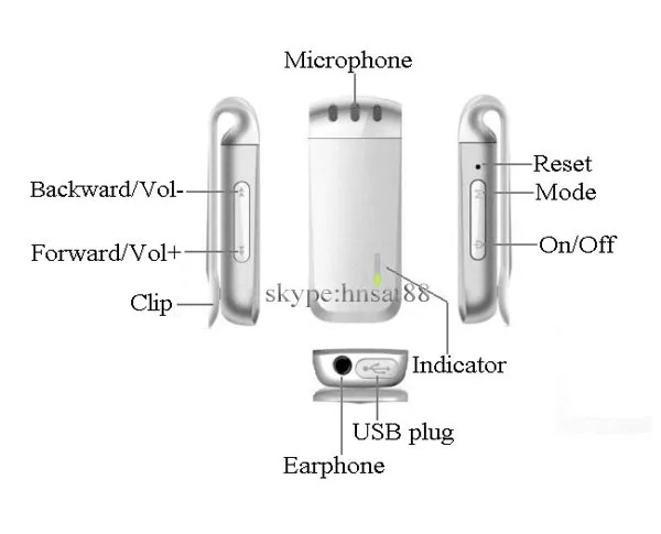 Мини цифровой диктофон с usb портативный usb диктофон с mp3 функция