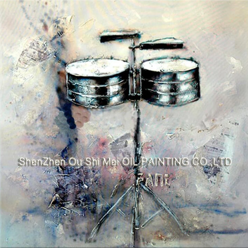 handmade modern acrylic painting musical instrument painting on canvas