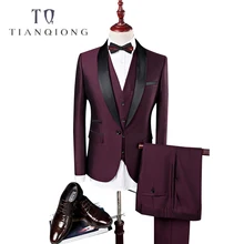 TIAN QIONG Men Suit Wedding Suits For Men Shawl Collar 3 Pieces Slim Fit Burgundy Suit Mens Royal Blue Tuxedo(Jacket+Vest+Pants) TIAN QIONG Men Suit Wedding Suits For Men Shawl Collar 3 Pieces Slim Fit Burgundy Suit Mens Royal Blue Tuxedo(Jacket+Vest+Pants)