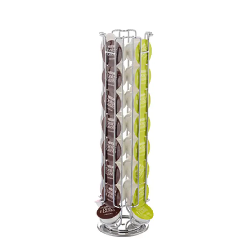  Top Home Solutions Revolving Rotating 32 Capsule Coffee Pod Holder Tower Stand Rack For Dolce Gusto