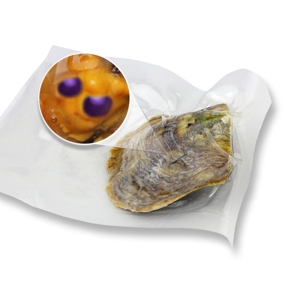 

CLUCI wholesale 6-7mm Bright Purple Akoya Pearls, get 200 pearls from 100pcs Twins Pearls Oysters, Bright color saltwater pearls
