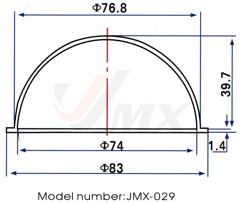 JMX 2,9 дюймов акриловая Крытая/уличная камера видеонаблюдения прозрачная купольная крышка IP Корпус для купольной камеры безопасности корпус камеры