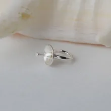 Твердый кулон из стерлингового серебра 925 пробы, колпачок для ожерелья, сережек, Висячие ювелирные изделия из стерлингового серебра, 1 штука