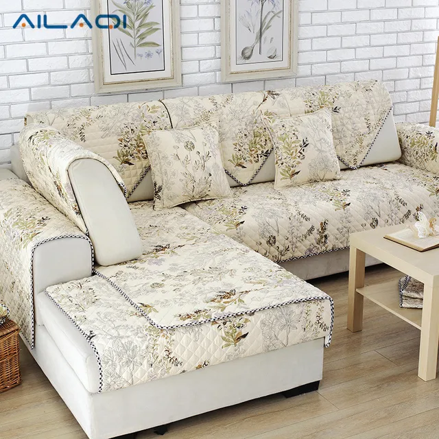 ALIAQ Simple modern cotton fabric sofa mat four seasons common non slip