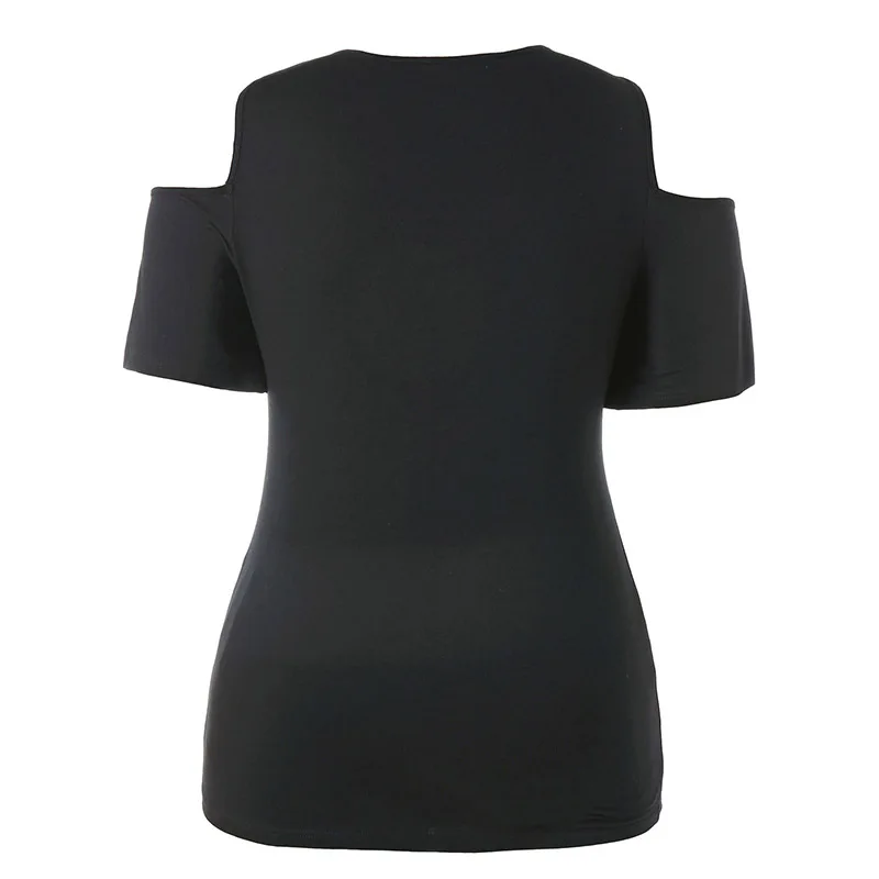 PlusMiss Plus Size 5XL 4XL Black Cold Shoulder Lace Up Tunic Tops Tee Punk Rock Feather Print T-shirt Women Big Size T Shirts PlusMiss Plus Size 5XL 4XL Black Cold Shoulder Lace Up Tunic Tops Tee Punk Rock Feather Print T-shirt Women Big Size T Shirts