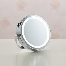 NEW 6 Inch LED Cosmetic Makeup Mirror 5X Magnifying LED Light Illuminated Rotation Table Stand Mirror Make Up Tools