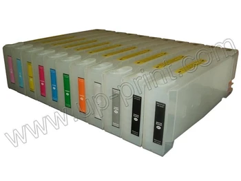

UP 700ml pro 7900 pro 9900 11pcs refillable ink Cartridges for pro7900/9900 with chip & chip resetter free by DHL