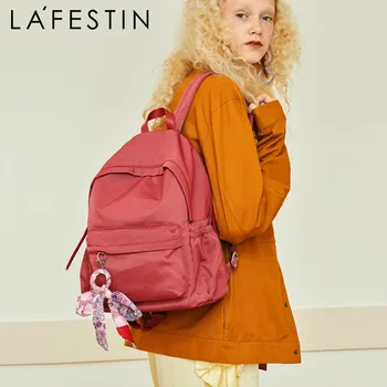 

LA FESTIN Women Backpack School Backpack For Girls Teenage Book bag Ribbon Ornament Fashion Travel Bag Bagpack mochila