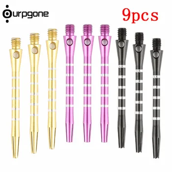 

Ourpgone 9pcs 3 Colors Mixed Aluminum Medium Darts Shafts Harrows Dart Stems Throwing Toys