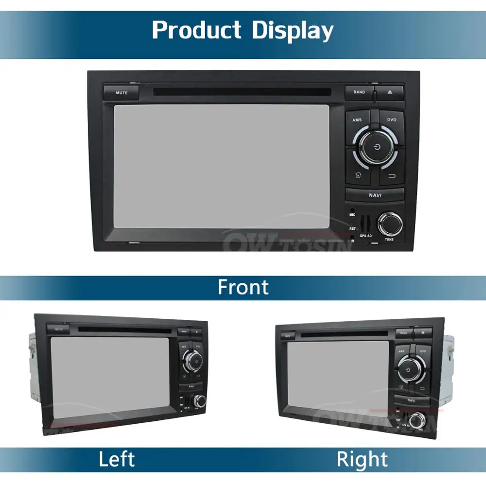 Perfect 7" IPS 8 Core 4G+64G Android 9.0 Car DVD Radio Multimedia GPS Navi For Audi A4 B6 B7 S4 2002-2008 DSP CarPlay Parrot BT Stereo 4