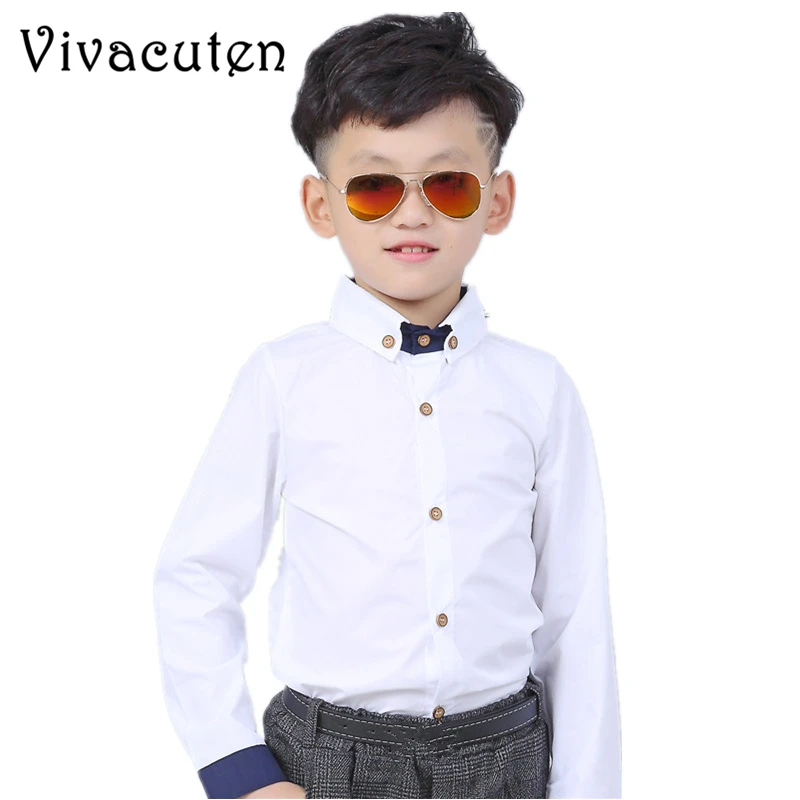 New Baby Kids shirt boys long sleeve Wedding Dress Shirts Brand Gentle