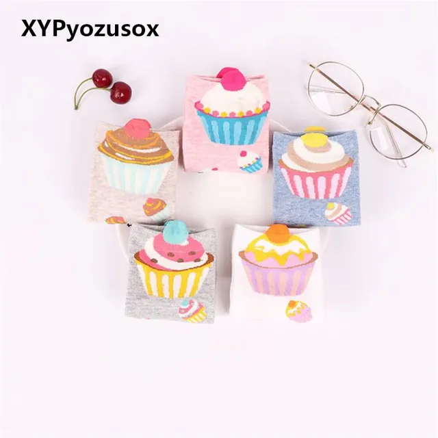 Cupcake Short Socks Women Cute Kawaii Cream Fairy Patty Cake Boat Lovely Funny Sweet Cotton Cupcake Short Socks Women Cute Kawaii Cream Fairy Patty Cake Boat Lovely Funny Sweet Cotton