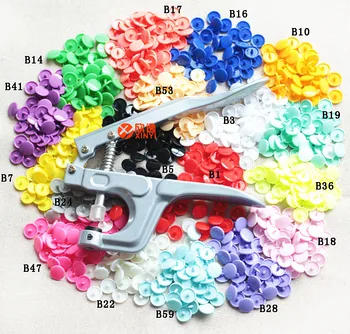 

360 sets/lot KAM T5 plastic snap button18 colors to package the rain the button + a set of installation of pliers