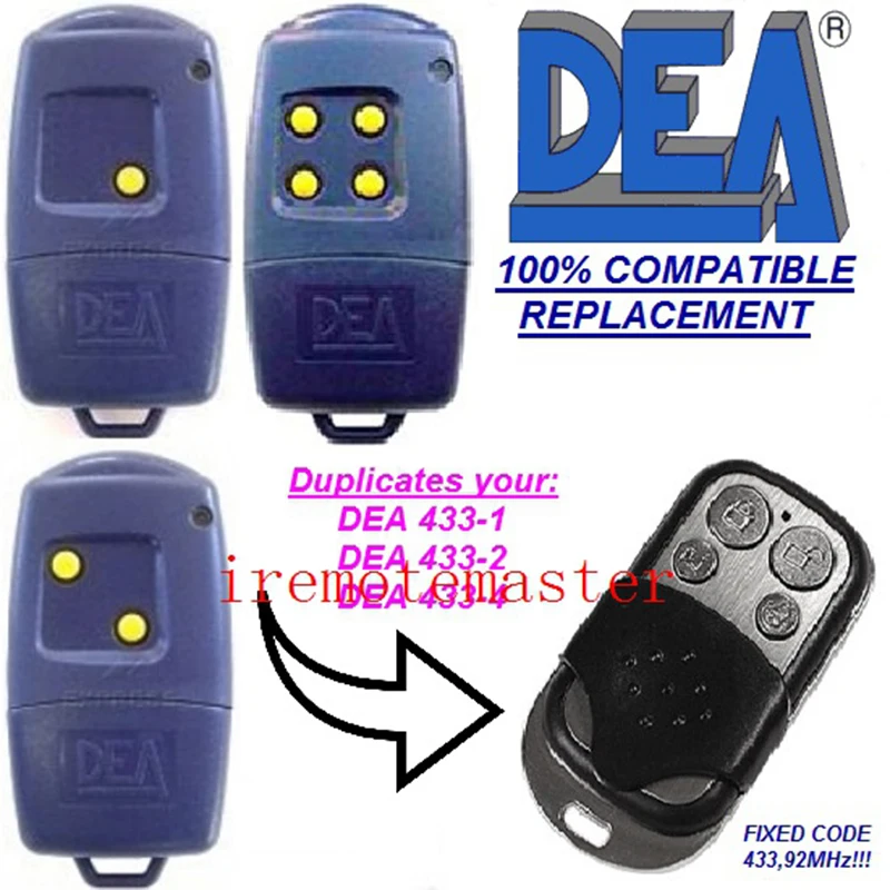 

DEA 433-1,433-2,433-4 garage door remote replacement duplicator