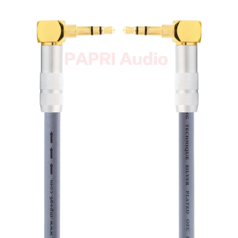 Ceny MPS DIY HIFI drut 3.5MM 24K pozłacane 6B wtyczka X 22 99.9997% OFC posrebrzane AUX z męskiego na męskie słuchawki audio kabel głośnikowy
